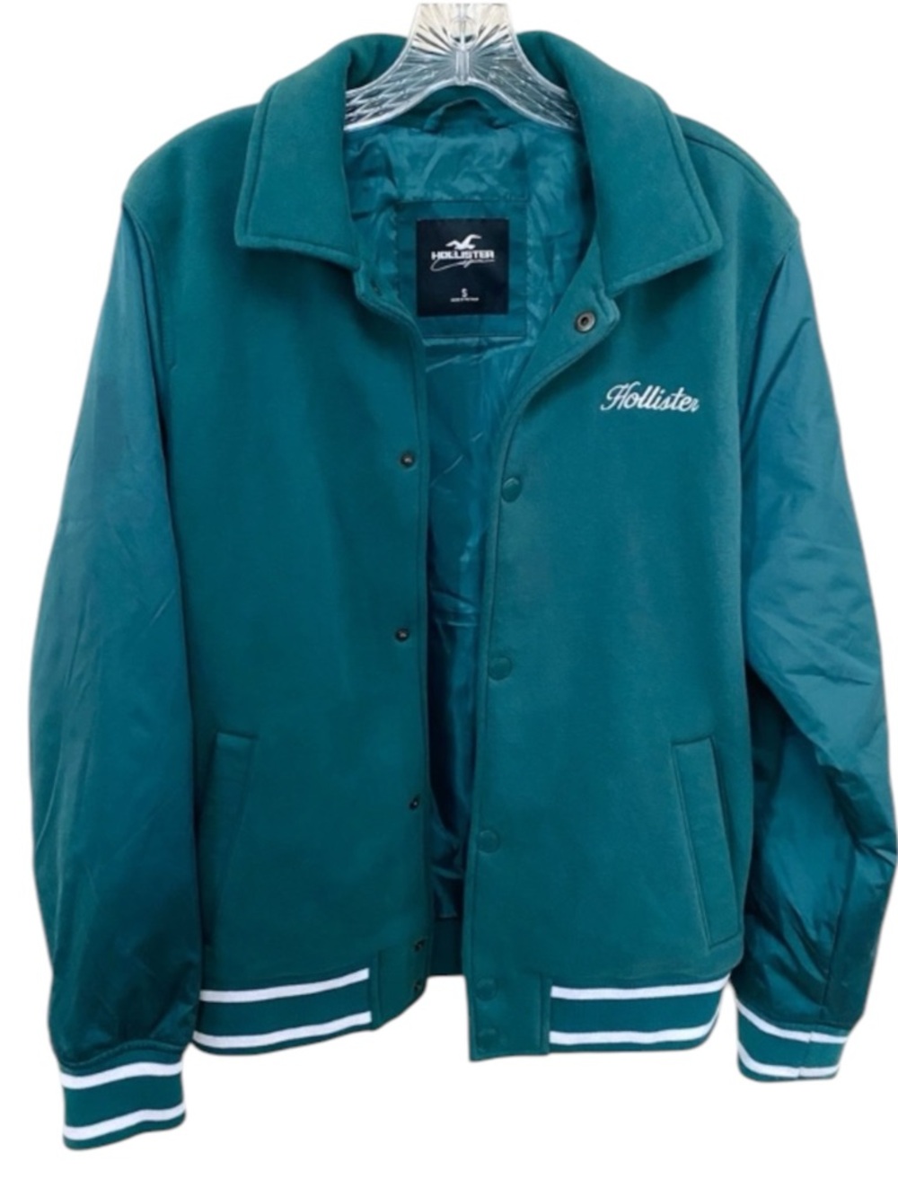 Hollister Varsity Jacket Bomber Green
Men's Small Y2K Streetwear Vintage Prep
